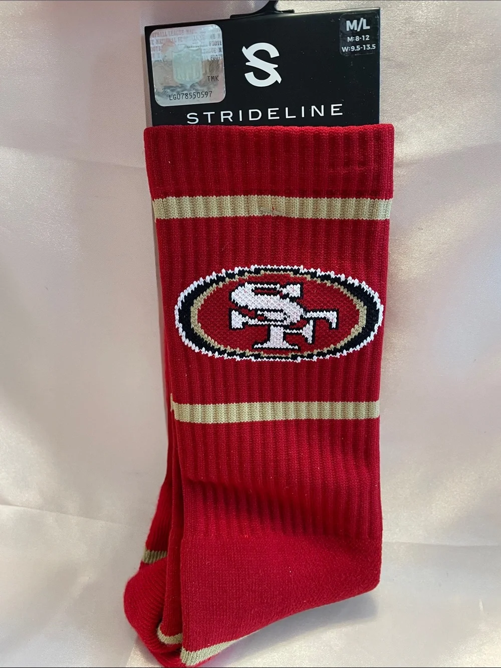 Unisex Strideline San Francisco 49ers Premium Knit Crew Socks - NWT M/L
